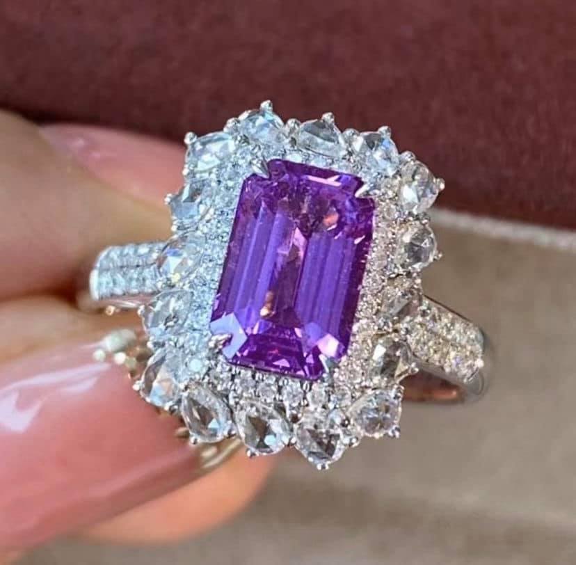 2.06ct Unheated Purple Sapphire