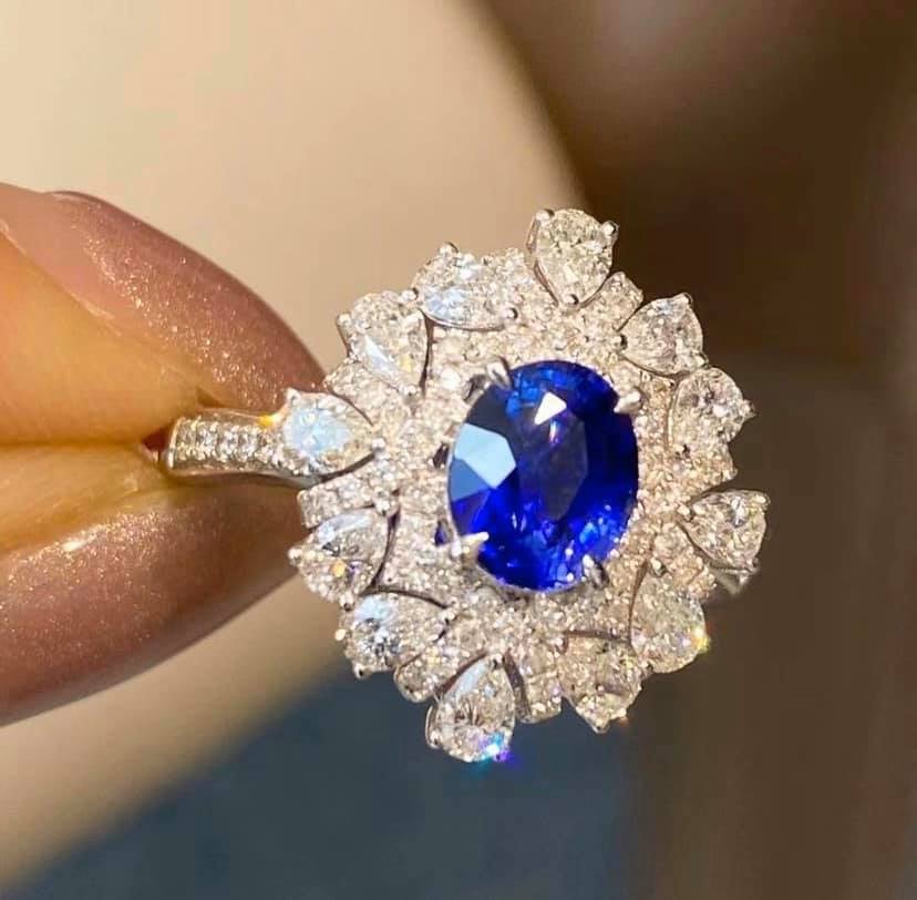 1.45ct Unheated Royal Blue Sapphire