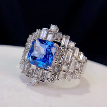 Load image into Gallery viewer, 3.1ct Vivid Blue Sapphire Ring
