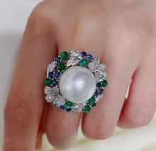 Load image into Gallery viewer, 15mm Australian White Southsea Pearl Ring
