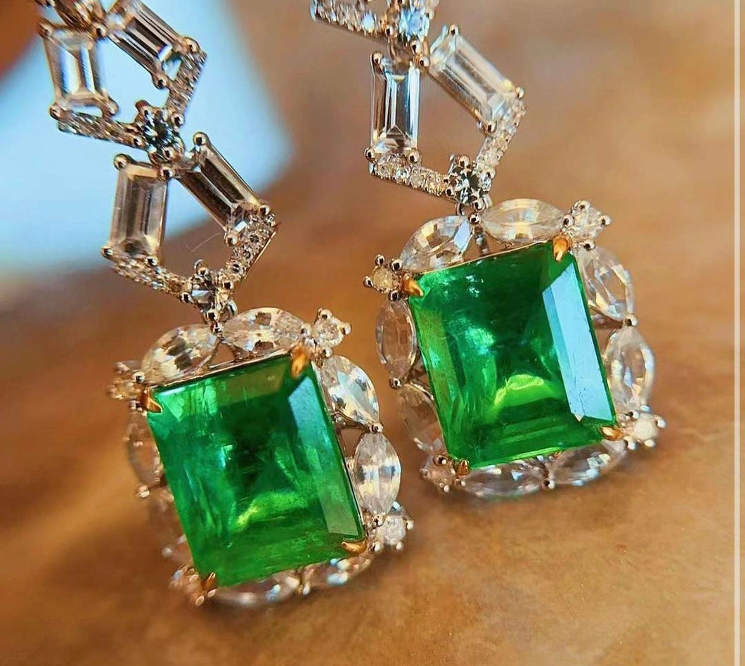 6.07ct Vivid Green Emeralds