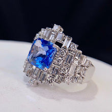 Load image into Gallery viewer, 3.1ct Vivid Blue Sapphire Ring
