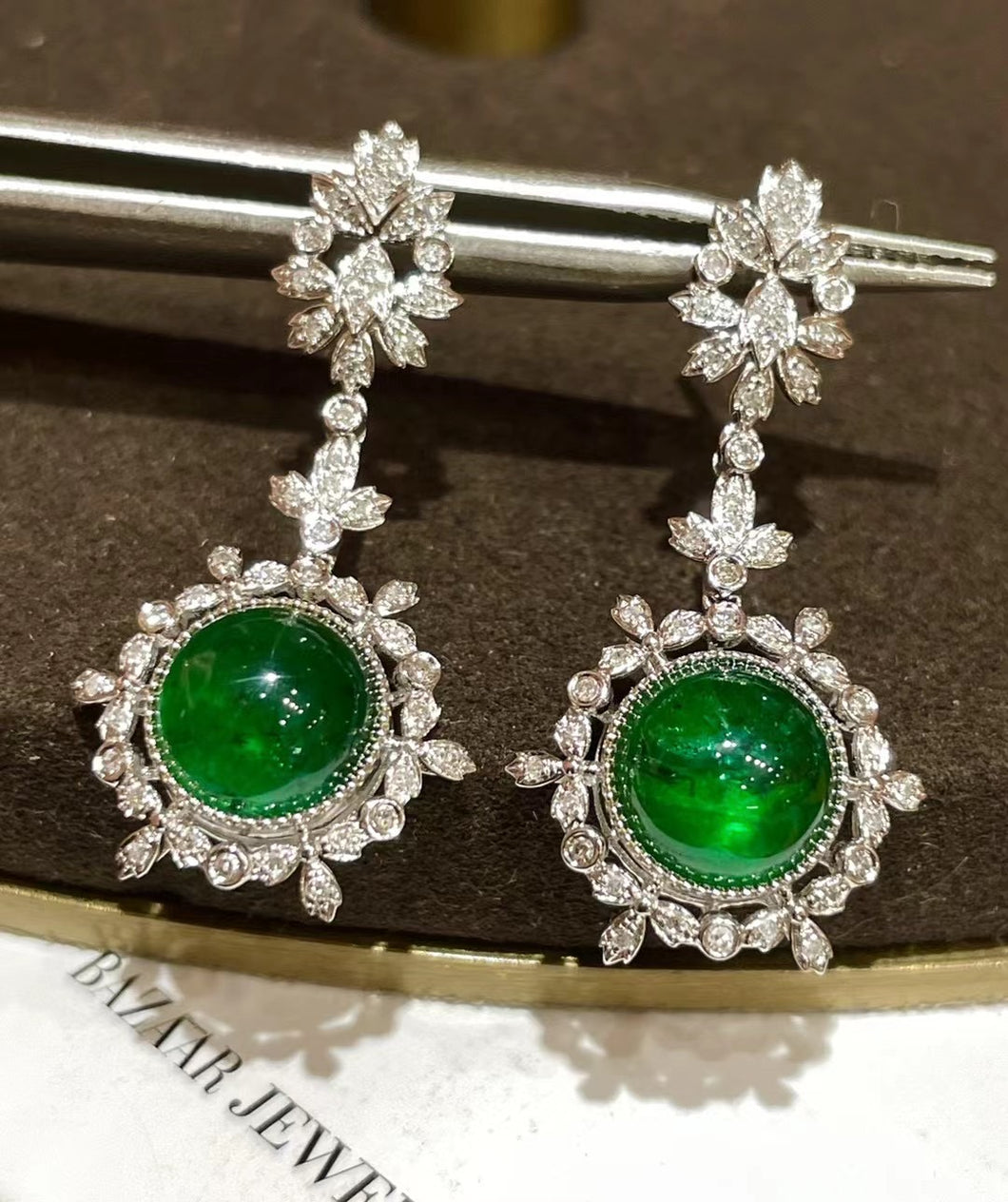 4.5ct MUZO Green Emerald Earring