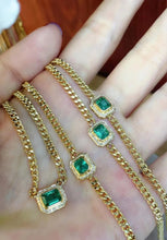 Load image into Gallery viewer, 0.5ct Vivid Green Emerald Bracelet
