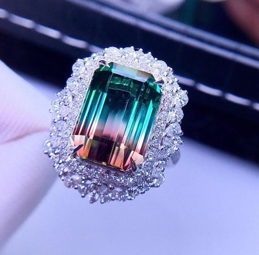 10.8ct Tri Color Watermelon Tourmaline