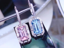 Load image into Gallery viewer, 7.22ct Mismatched Morganite &amp; Aquamarine Earring
