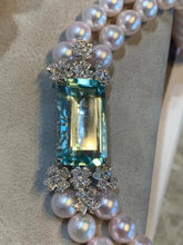 Load image into Gallery viewer, 15ct Aquamarine and 7-7.5mm Akoya
