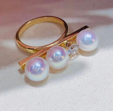 Load image into Gallery viewer, 7-7.5mm Aurora Akoya Pearls, Full Round, Almost Flawless
