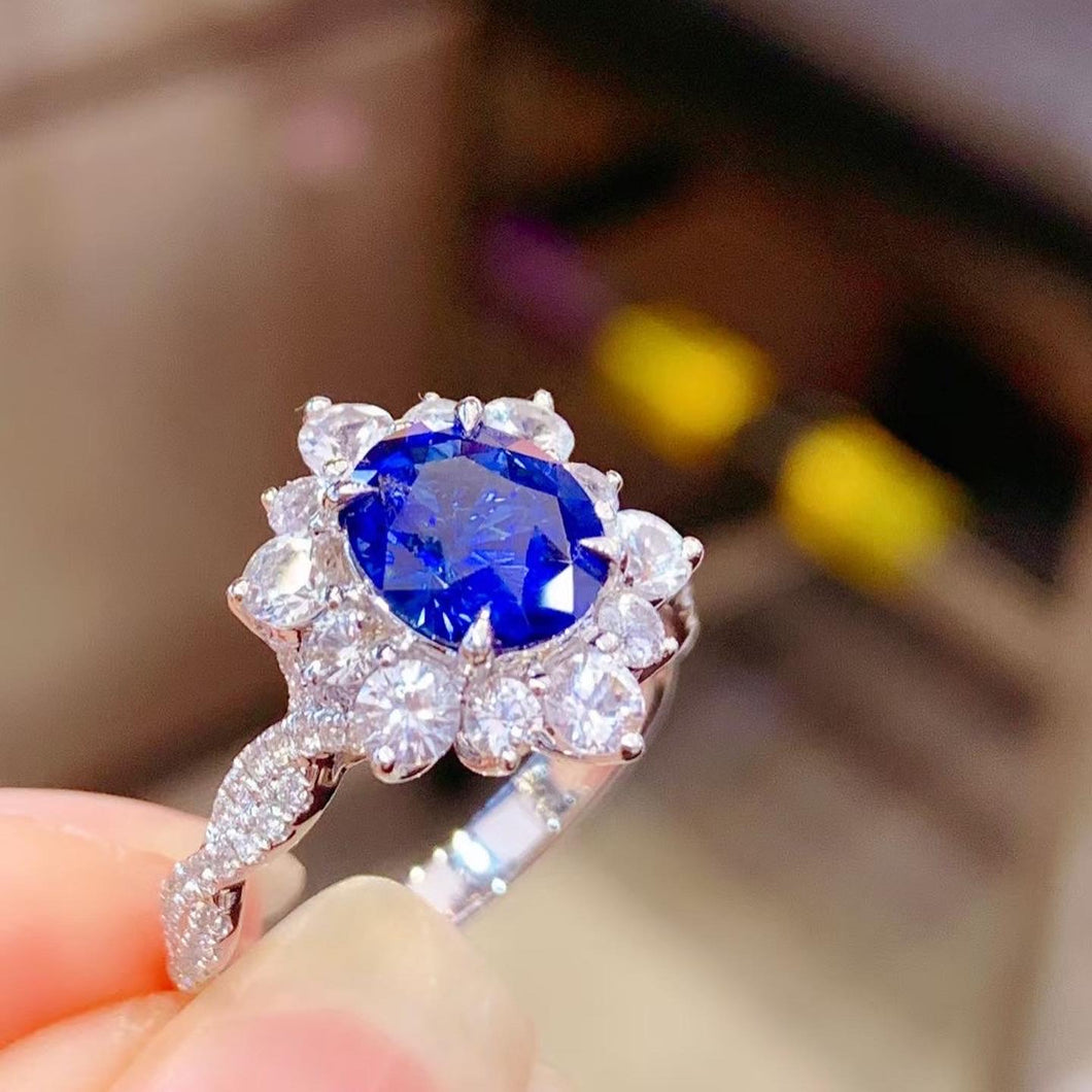 1.72ct Unheated Royal Blue Sapphire