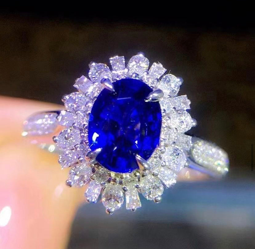 1.11ct Unheated Royal Blue Sapphire